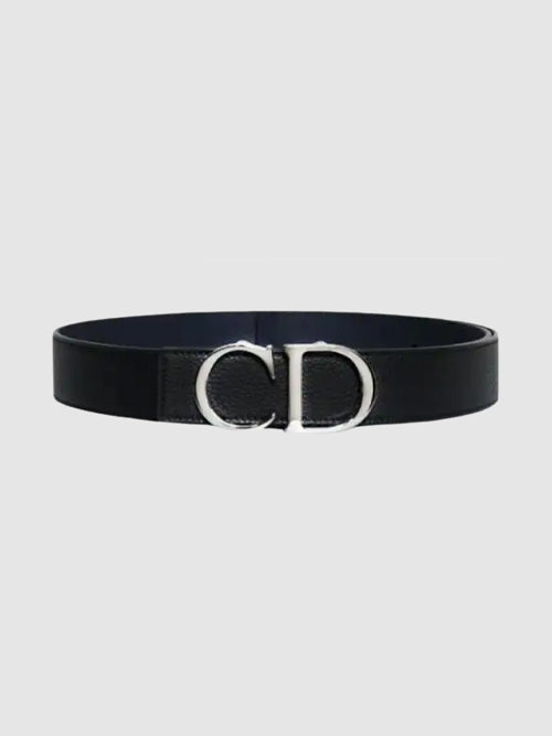 디올 리버시블 CD 벨트 그레인드 카프스킨 블랙 네이비 35MM