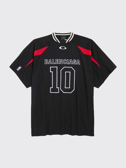 발렌시아가 NBA 콜라보레이션 오버사이즈 티셔츠 블랙