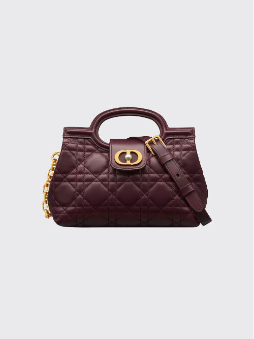 디올 Dior Jolie 탑 핸들 미니 백 버건디