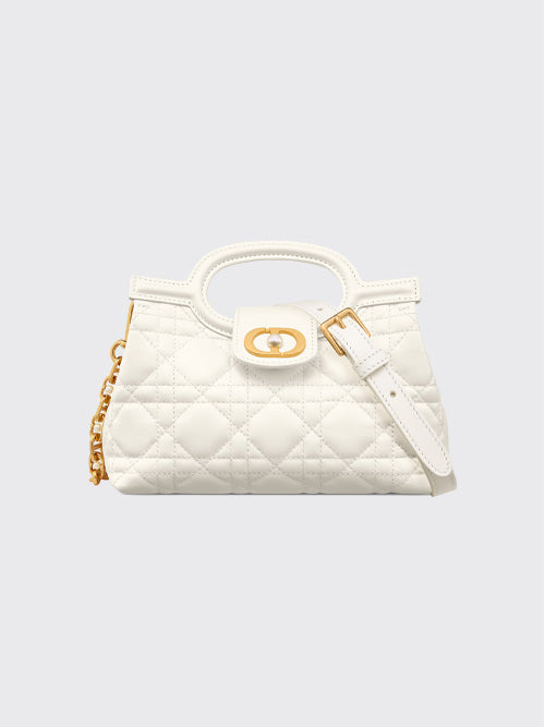 디올 Dior Jolie 탑 핸들 미니 백 화이트