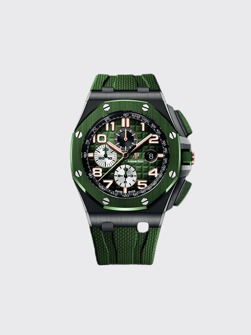 [APJ공장] 오데마피게 오프쇼어 크로노그래프 블랙 44mm 그린 26405CE.OO.A056CA.01