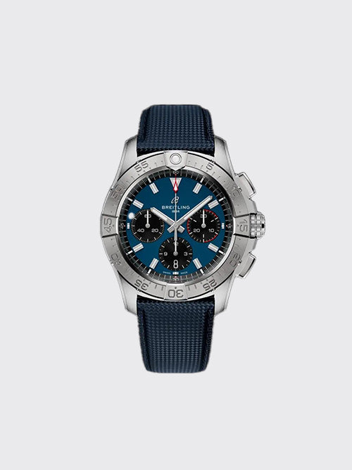 [BLS공장] 브라이틀링 어벤져 B01 44mm 실버 블루 AB0146101C1X1