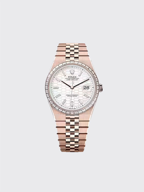 [B공장] 롤렉스 랜드 드웰러 36mm 에버로즈 골드 화이트 허니콤 다이아 m127385tbr-0003