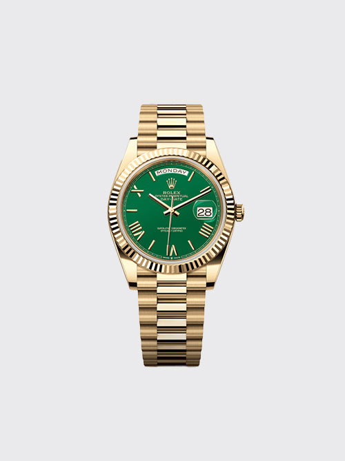 [THB공장] 롤렉스 데이 데이트 40mm 옐로우 골드 그린  m228238-0061