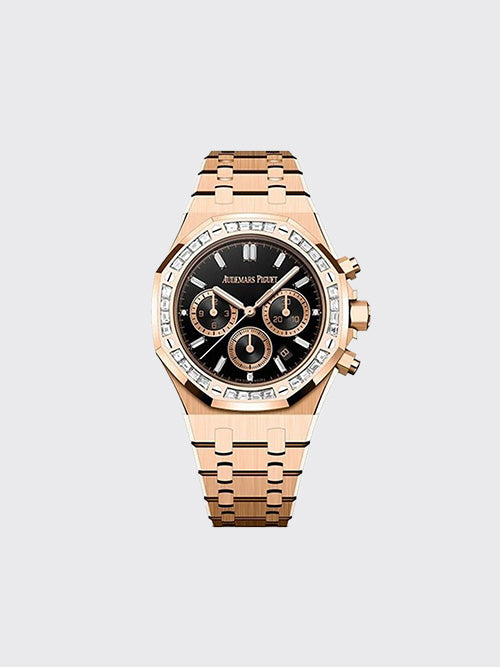 [TW공장] 오데마피게 로얄오크 크로노그래프 38mm 골드 블랙 다이아 26715OR.ZZ.1356OR.02