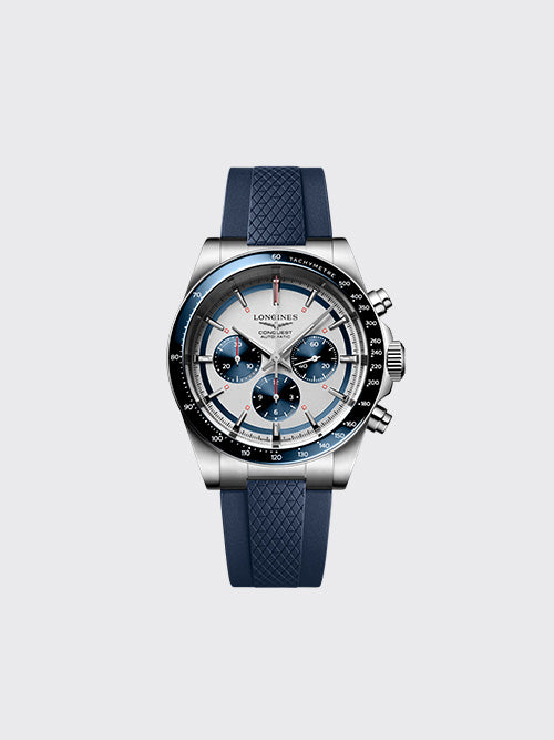 [TW공장] 론진 콘퀘스트 크로노그래프 42mm 실버 블루 L3.835.4.98.9