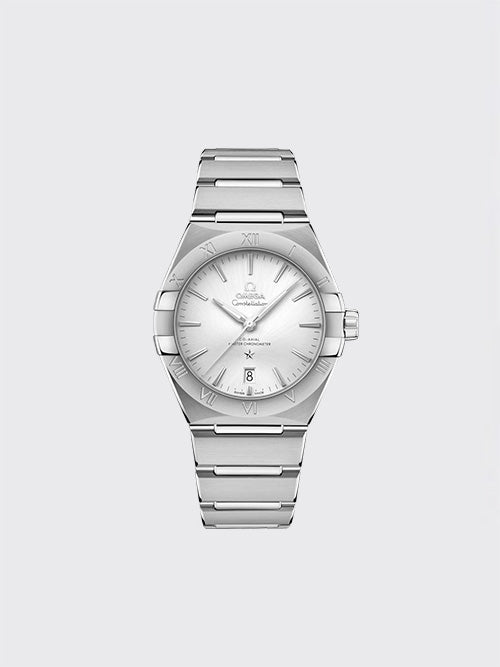 [V+공장] 오메가 컨스텔레이션 코-액시얼 마스터 크로노미터 39mm 스틸 화이트 131.10.39.20.02.001