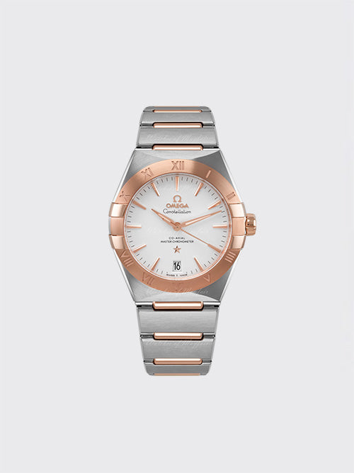 [V+공장] 오메가 컨스텔레이션 코-액시얼 마스터 크로노미터 39mm 로즈 골드 화이트 131.20.39.20.02.001