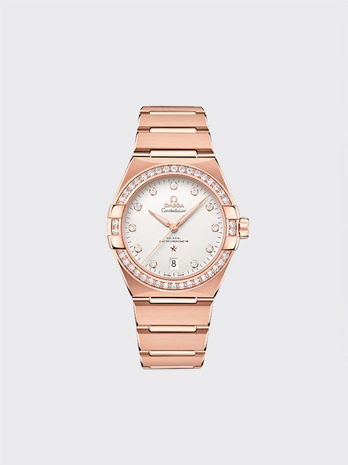 [V+공장] 오메가 컨스텔레이션 코-액시얼 마스터 크로노미터 39mm 로즈 골드 다이아 131.55.39.20.52.001
