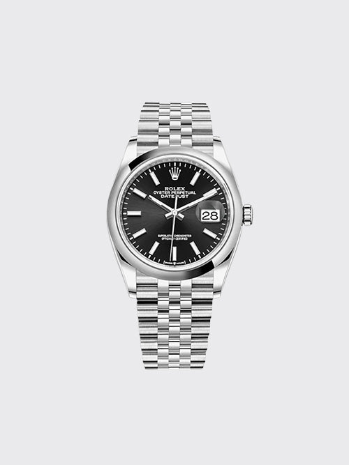 [XF공장] 롤렉스 오이스터 퍼페츄얼 데이트저스트 36mm 브라이트 블랙 선레이 m126200-0003