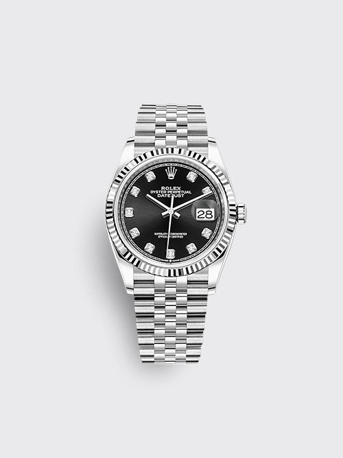 [XF공장] 롤렉스 오이스터 퍼페츄얼 데이트저스트 36mm 다이아 블랙 m126234-0027