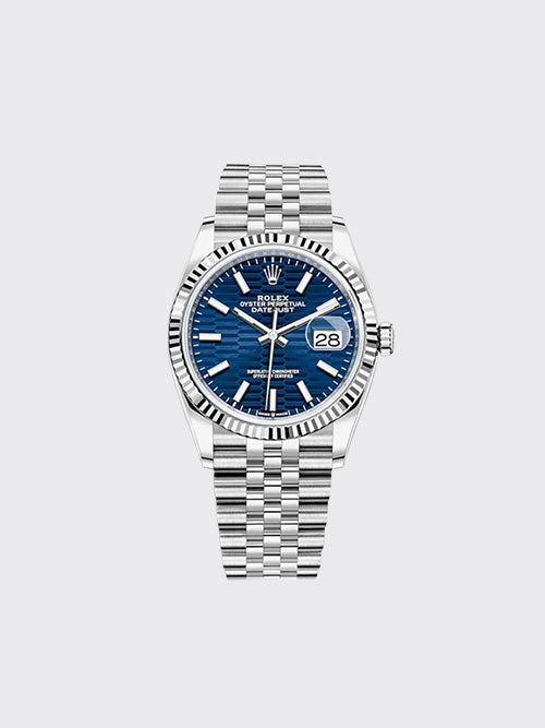 [XF공장] 롤렉스 오이스터 퍼페츄얼 데이트저스트 36mm 블루 플루티드 모티프 m126234-0049