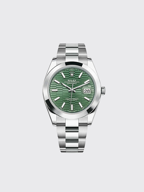 [XF공장] 롤렉스 오이스터 스틸 데이트저스트 41mm 민트 그린 플루티드 모티프 m126300-0021