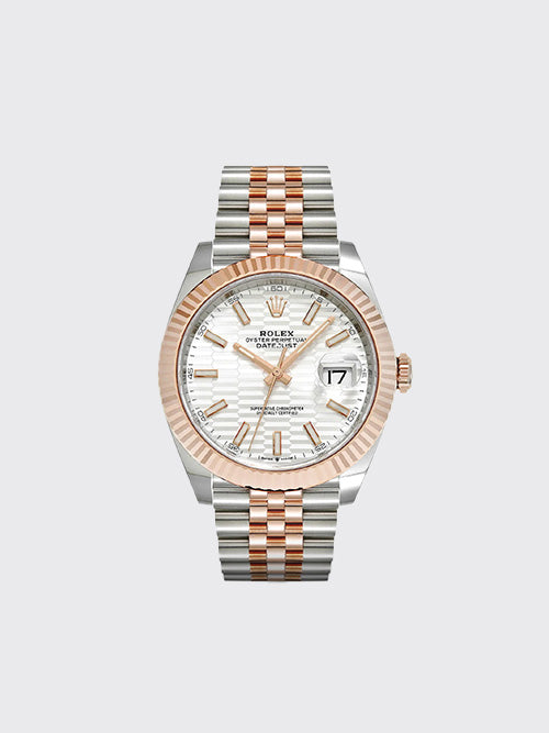 [XF공장] 롤렉스 오이스터 퍼페츄얼 데이트저스트 41mm 옐로우 골드 롤레조 화이트 m126333-0016